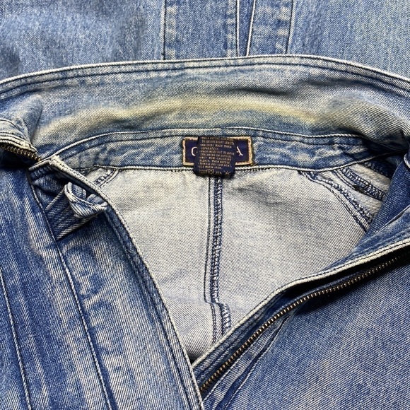 Vintage Gloria Long Denim Lab Jean Jacket Size Medium 80s - Picture 13 of 15